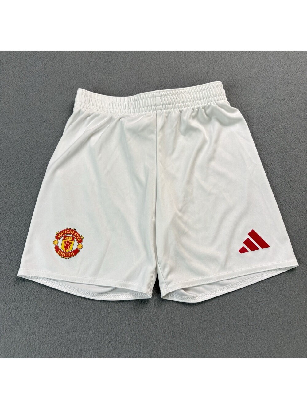Adidas Manchester United Soccer Club Shorts Youth Size 2XS White